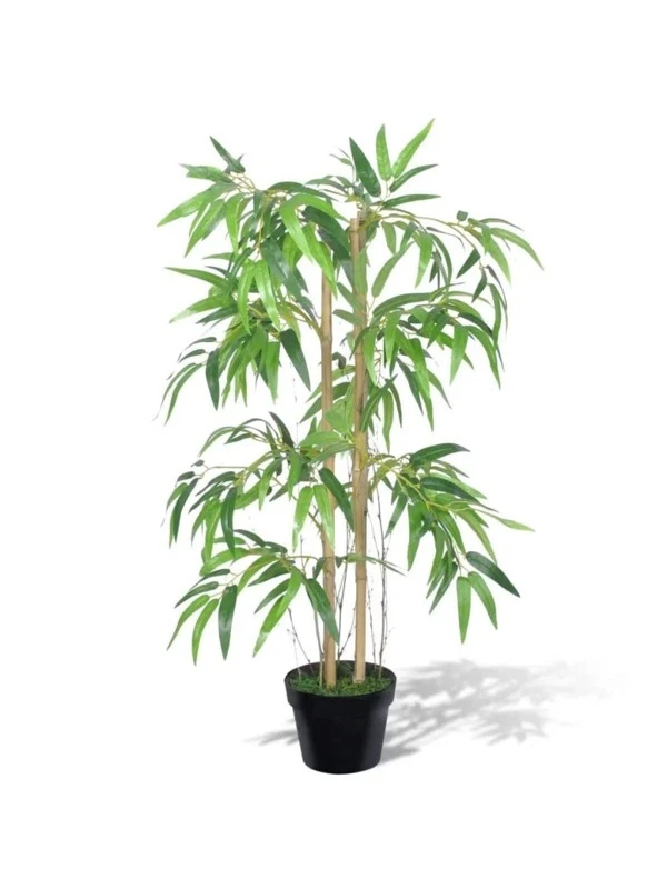 35.4ft high bamboo artificial trees, artificial bamboo plants, real touch technology, artificial plants with trunks, are very suitable for indoor artificial simulation plants potted in Small office/home office Green